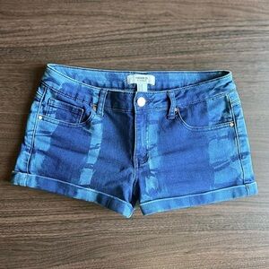 Forever 21 Tie-Dye Blue Jean Shorts